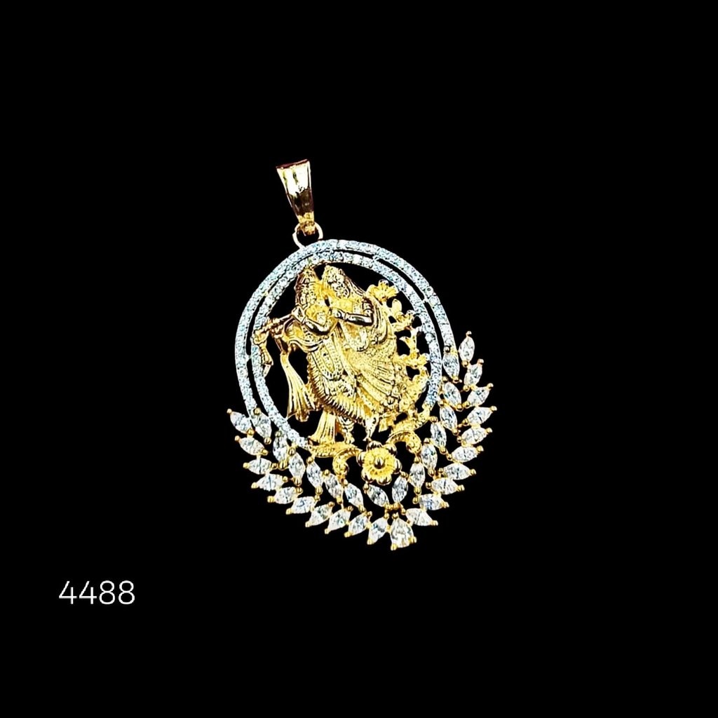 4498 AD Pendant Set SA00812PB Stylish AD Pendant Set