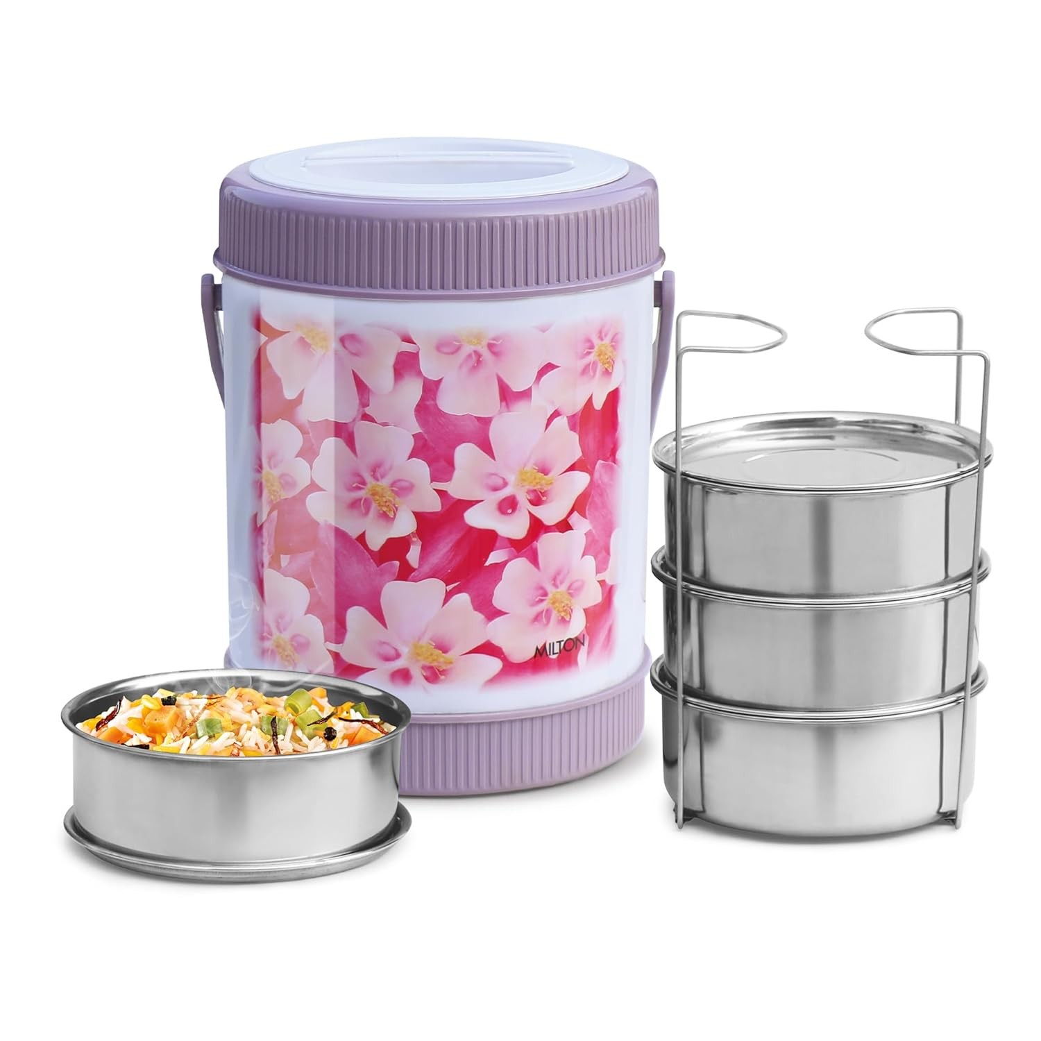 SHERRIF 4 CONTAINER 3000ML LUNCH BOX PURPLE (AM-SH4C3000PU520-BM)