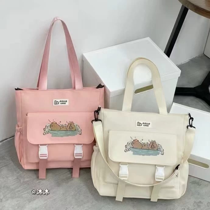 Cartoon Cat Messenger Bag - AM01404MB Chic and spacious shoulder bag with cute cat print