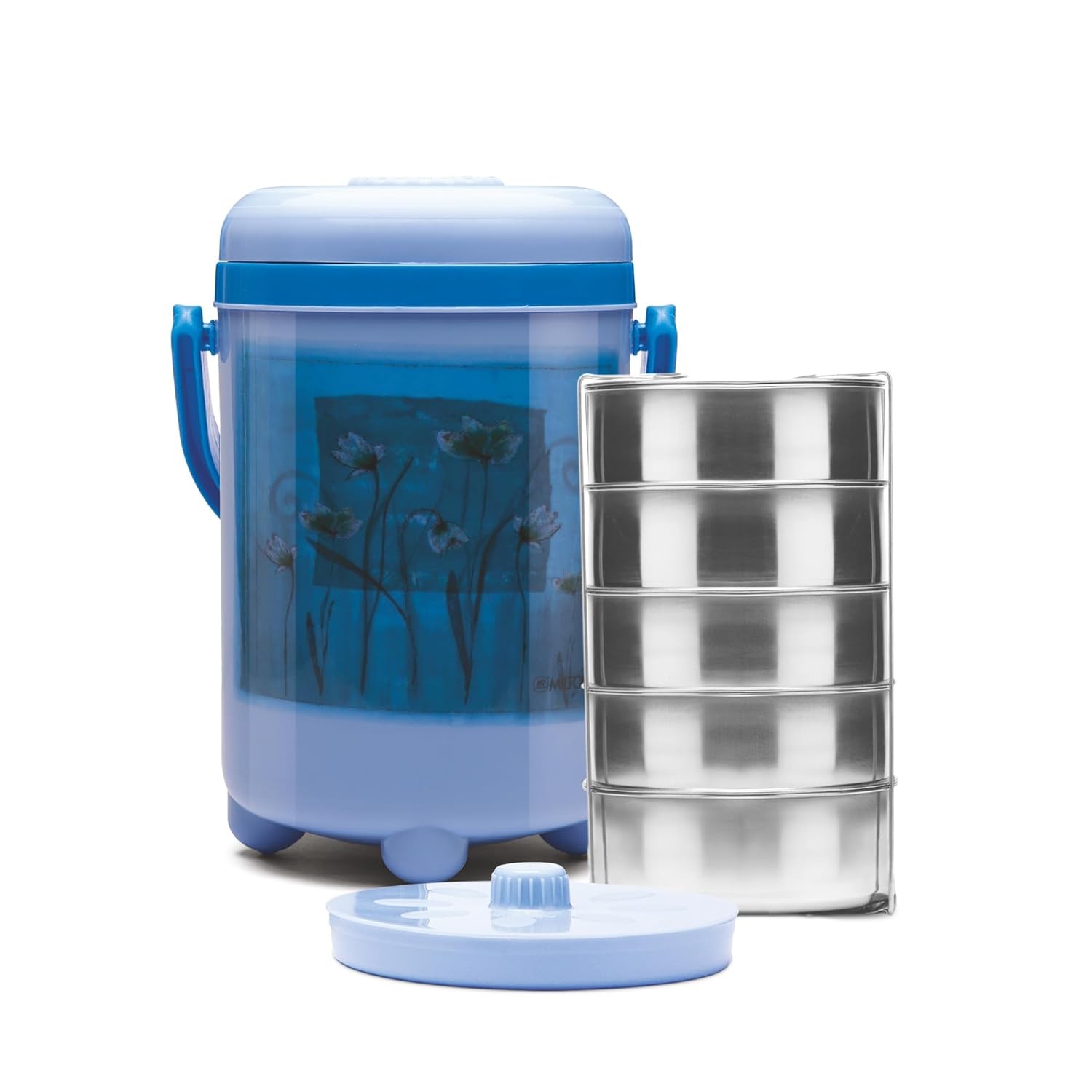 KNIGHT 3700ML 5 CONTAINER TIFFIN BLUE(AM-KN5C3700BL526-BM)