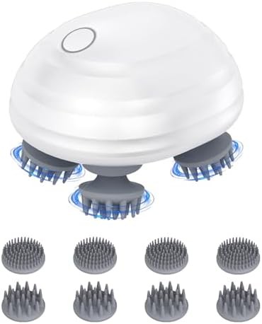 Electric Scalp Massager (SS00607RK) Rechargeable head and scalp massage device with interchangeable attachments